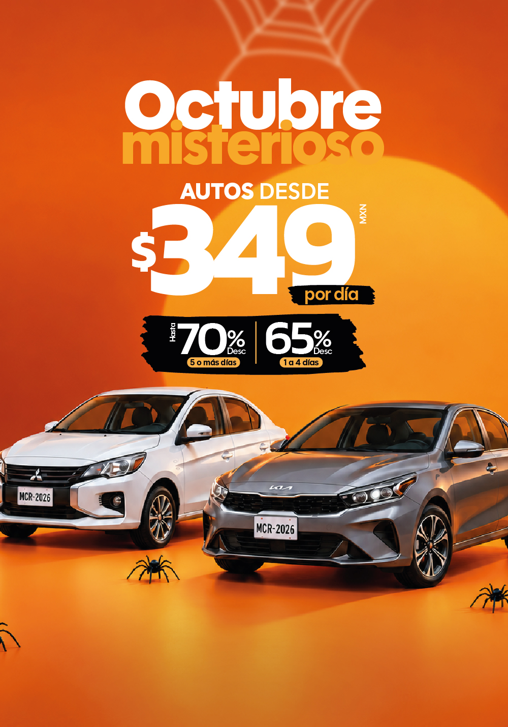 Autos desde 299 pesos por día en Mexico Car Rental